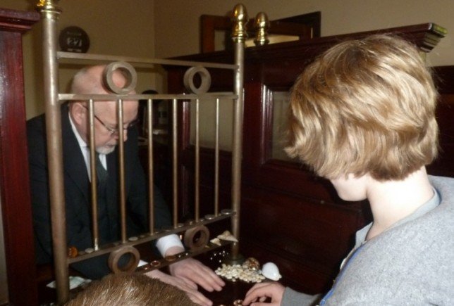 Changing Money in the bank at Blists Hill Victorian Town with Kids www.extraordinarychaos.com Changing Money in the bank at Blists Hill Victorian Town with Kids www.extraordinarychaos.com