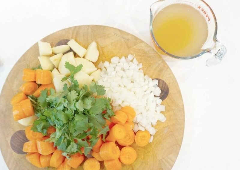 Quick and Easy Low Fat Carrot and Coriander Soup, cooked in my Judge Soup Maker