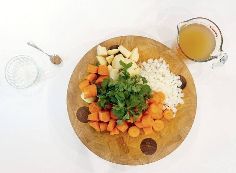 Quick and Easy Low Fat Carrot and Coriander Soup, cooked in my Judge Soup Maker