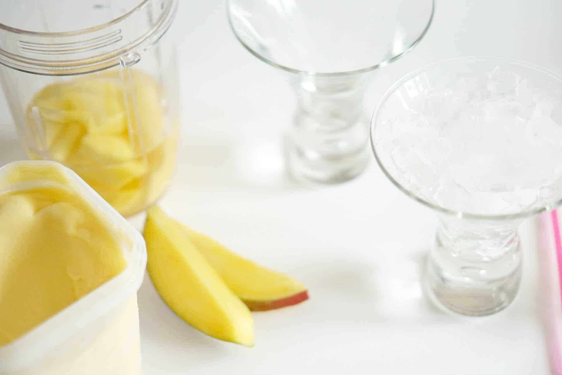 Crush your ice and add to the other ingredients