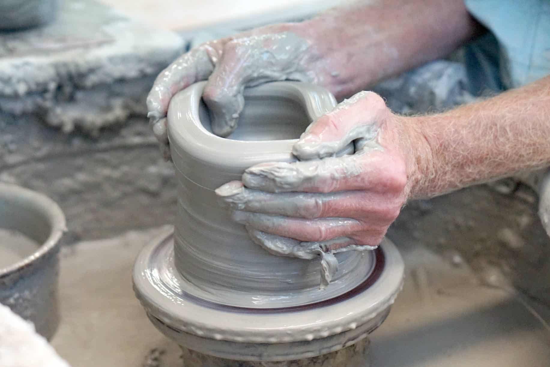 Throwing a pot at the Debby Factory www.extraordinarychaos.com