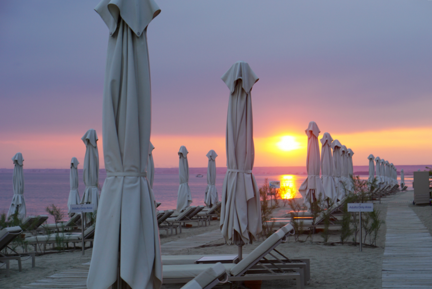 A Sunset At Ikos Olivia, Greece