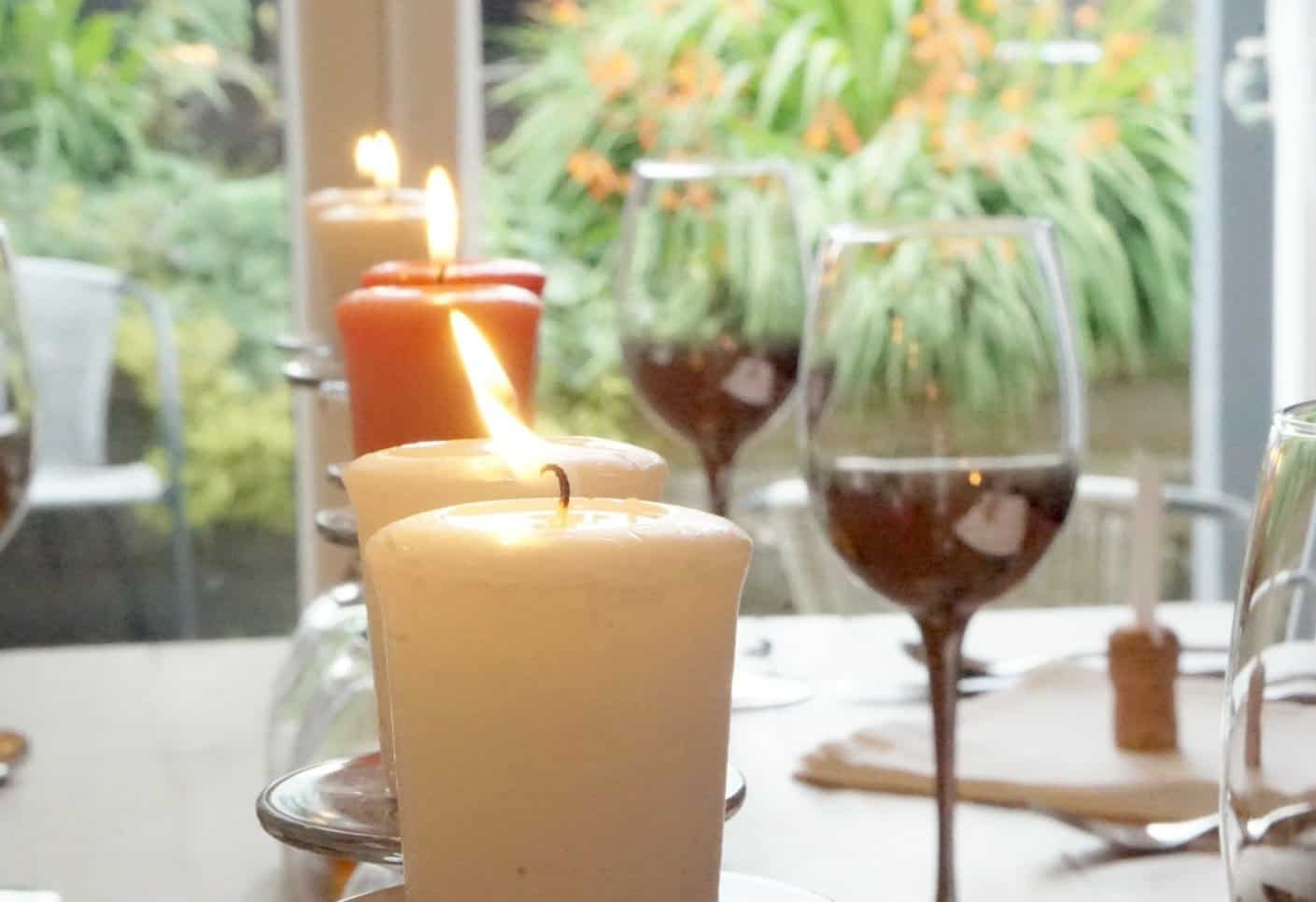 Table Decorations on a budget using upturned glasses www.extraordinarychaos.com