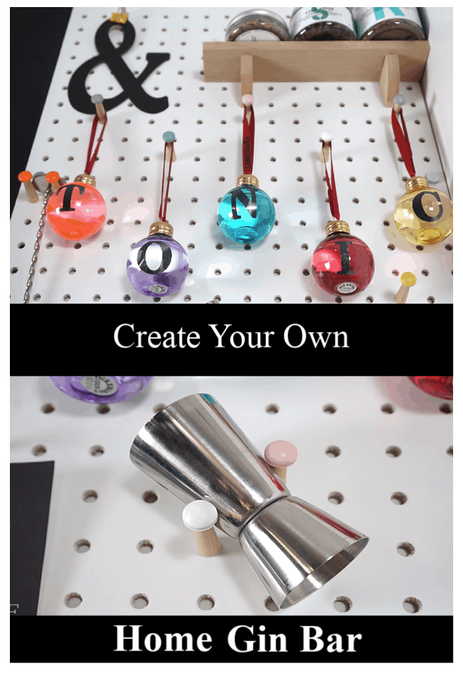 Create your own peg board gin bar