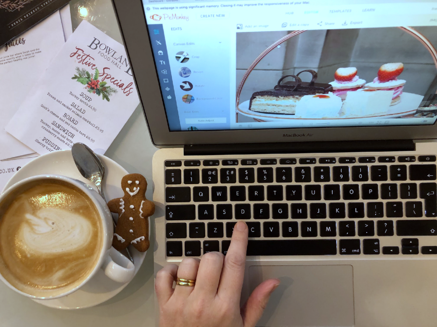 Working in A Cafe