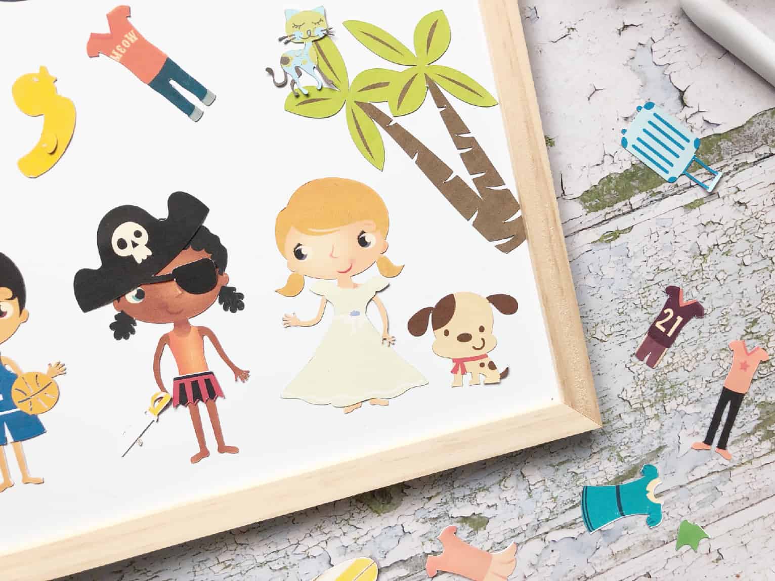 How to make magnetic paper dolls