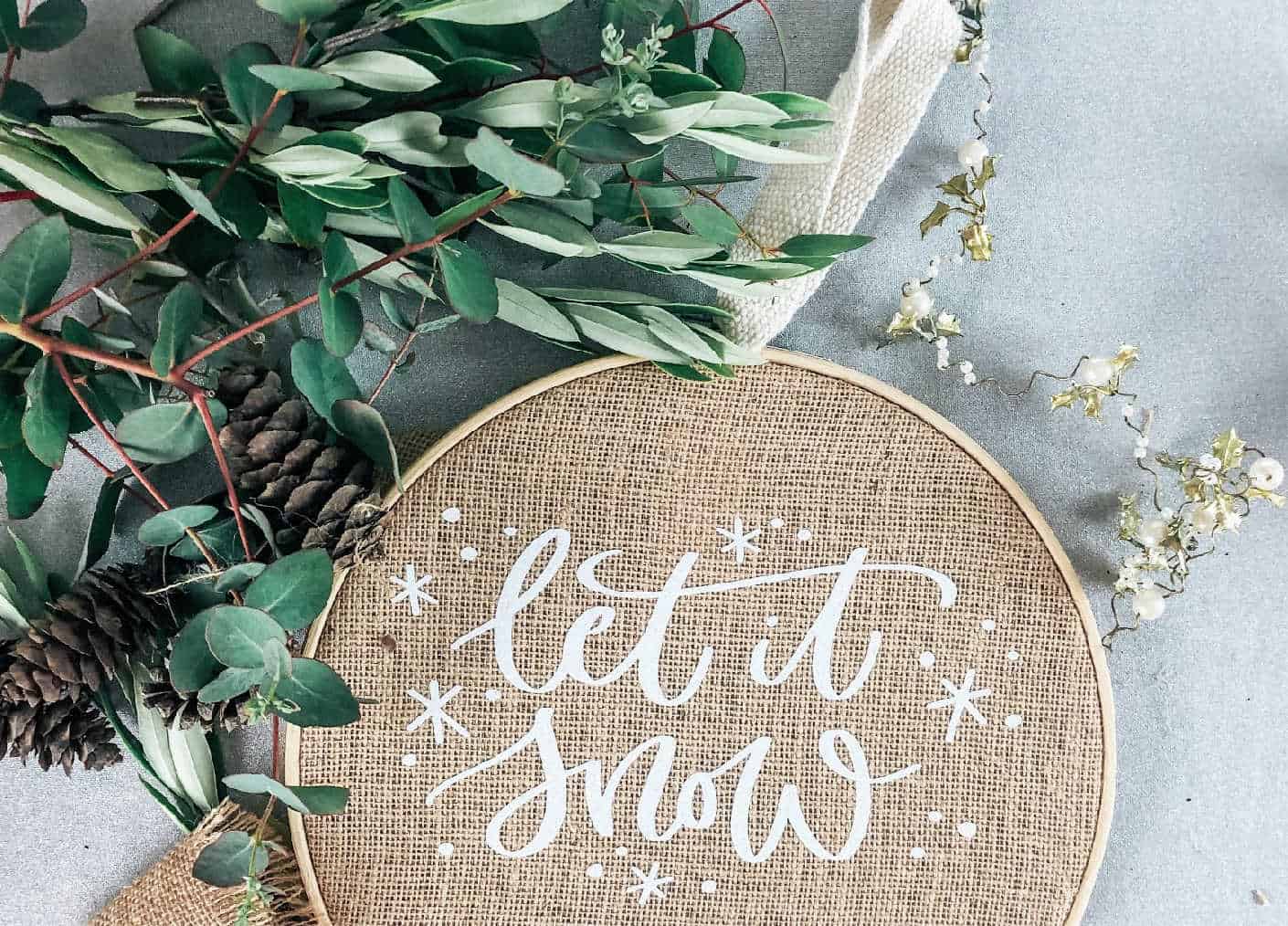 adding foliage to a Christmas Wreath-2
