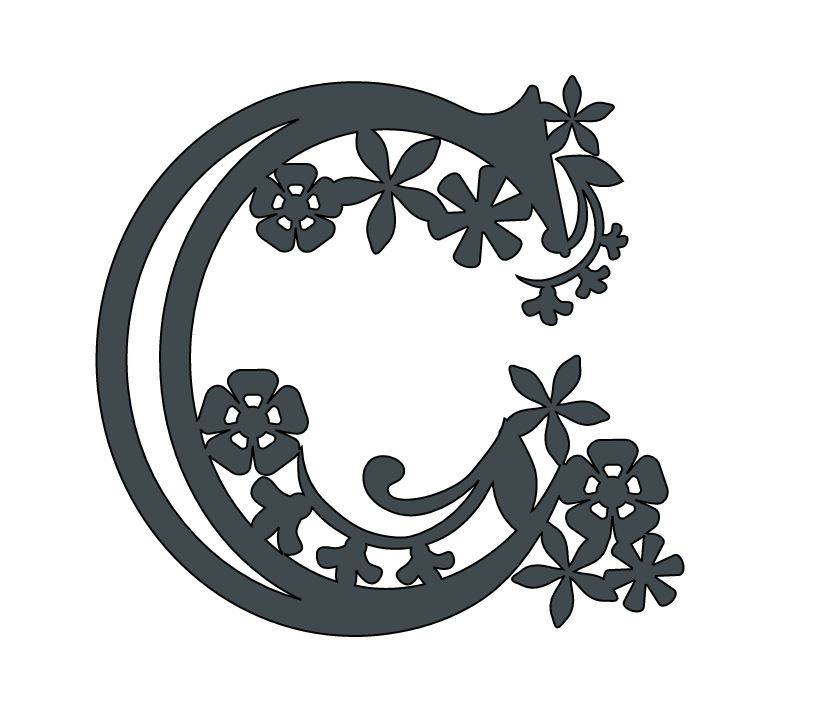 Alphabet Paper cut letter C