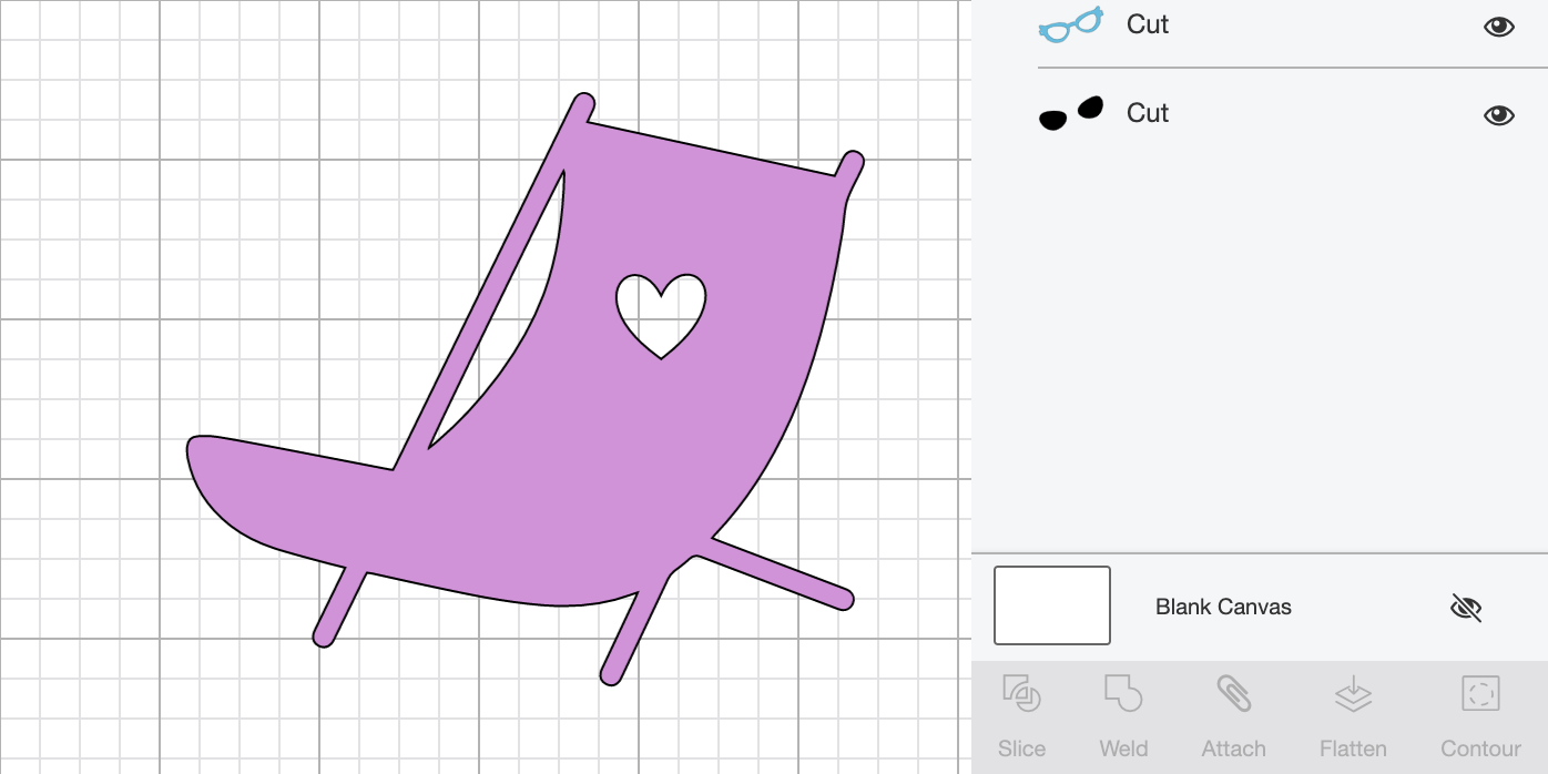slicing in Cricut Design Space