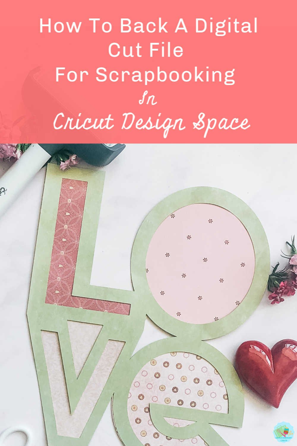 How to back an digital cut file for scrapbooking in Cricut Design Space