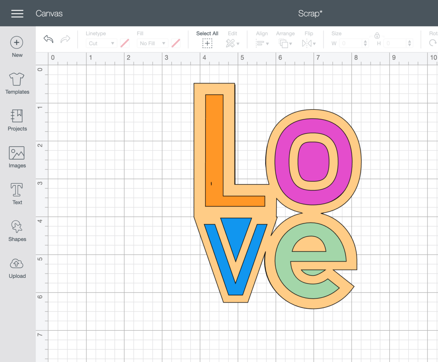 Now hover your cut file over the top of the backings to ensure they fit, resize where needed