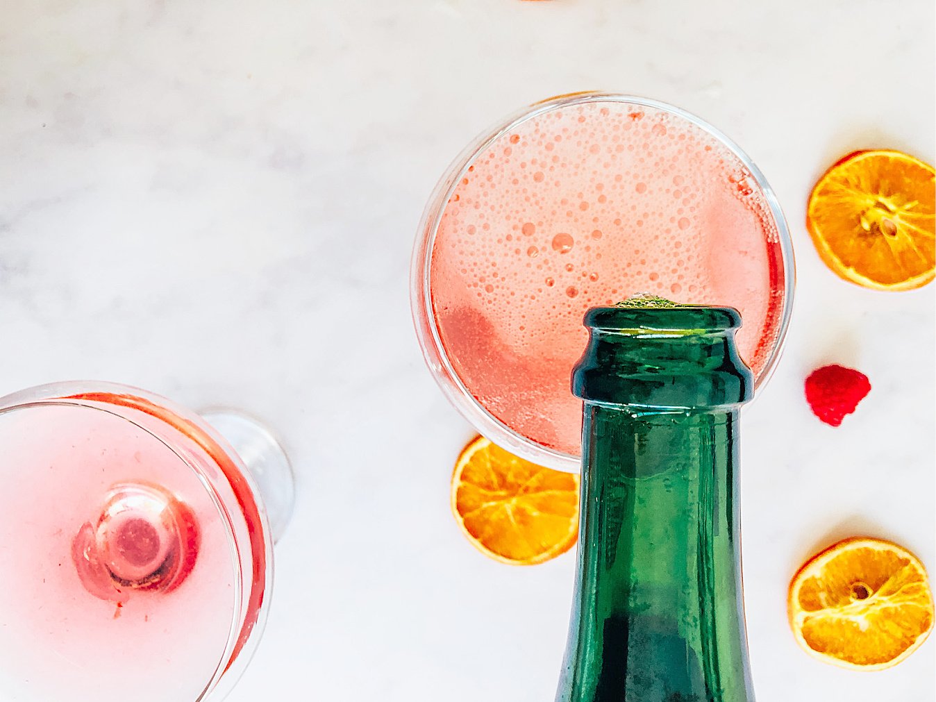 Add Prosecco to the gin and raspberry mix