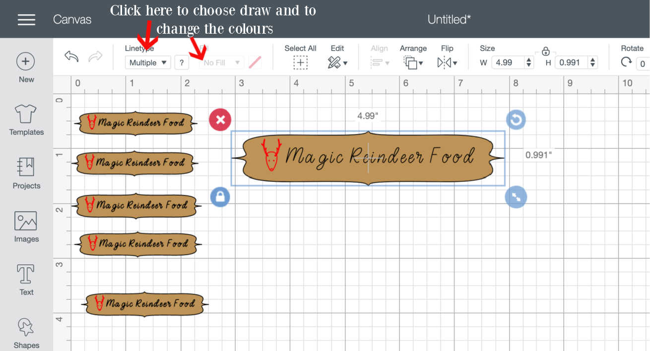 How to create the Magic Reindeer Food Label