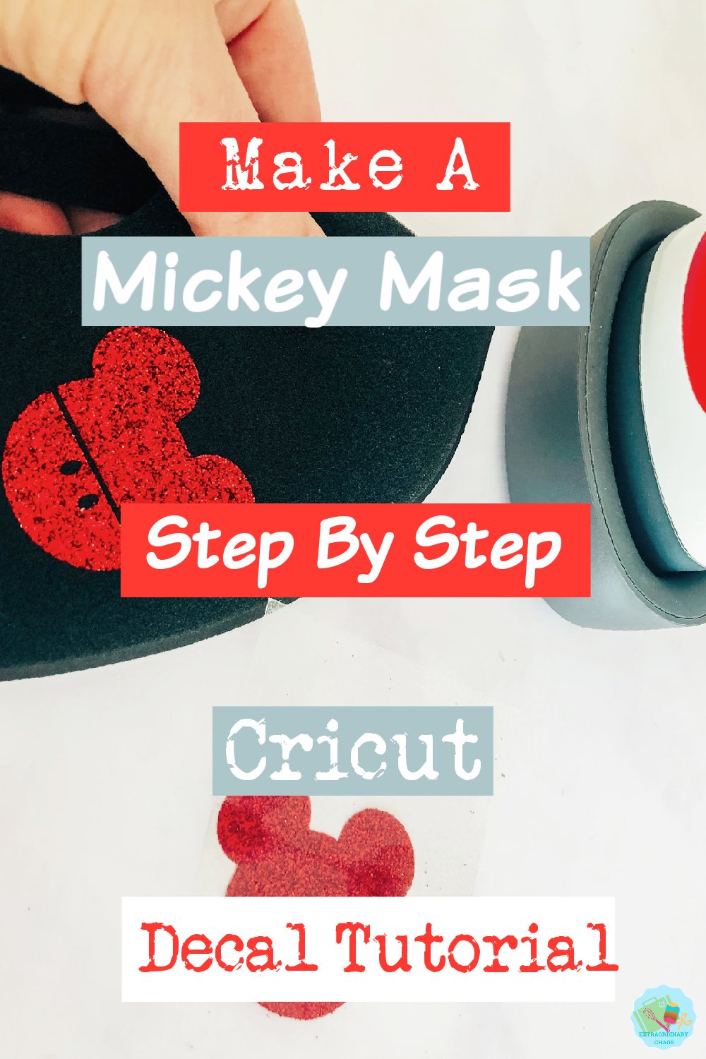 How to make a Mickey Decal For A Face Mask With Cricut