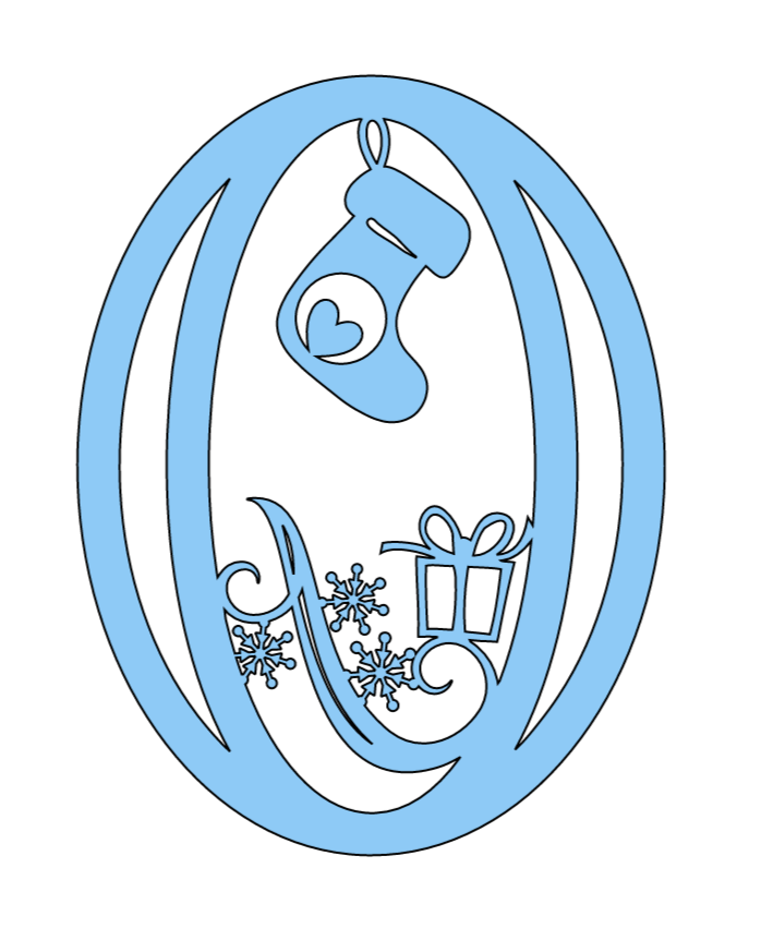 Festive Number cut file no 0