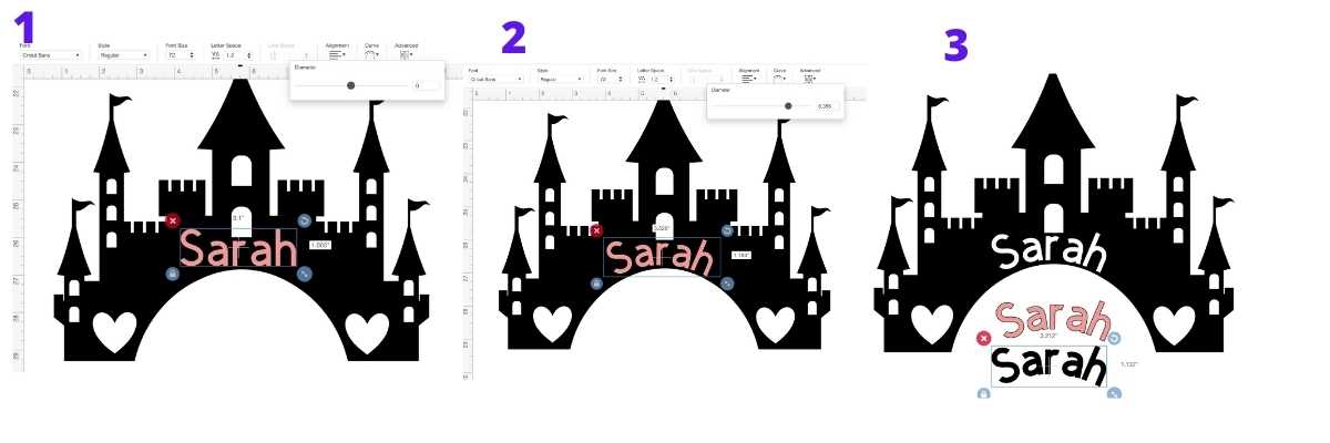 Adding text in Cricut design space