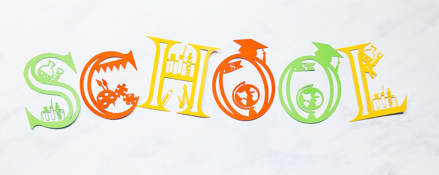 Free Cricut School Alphabet