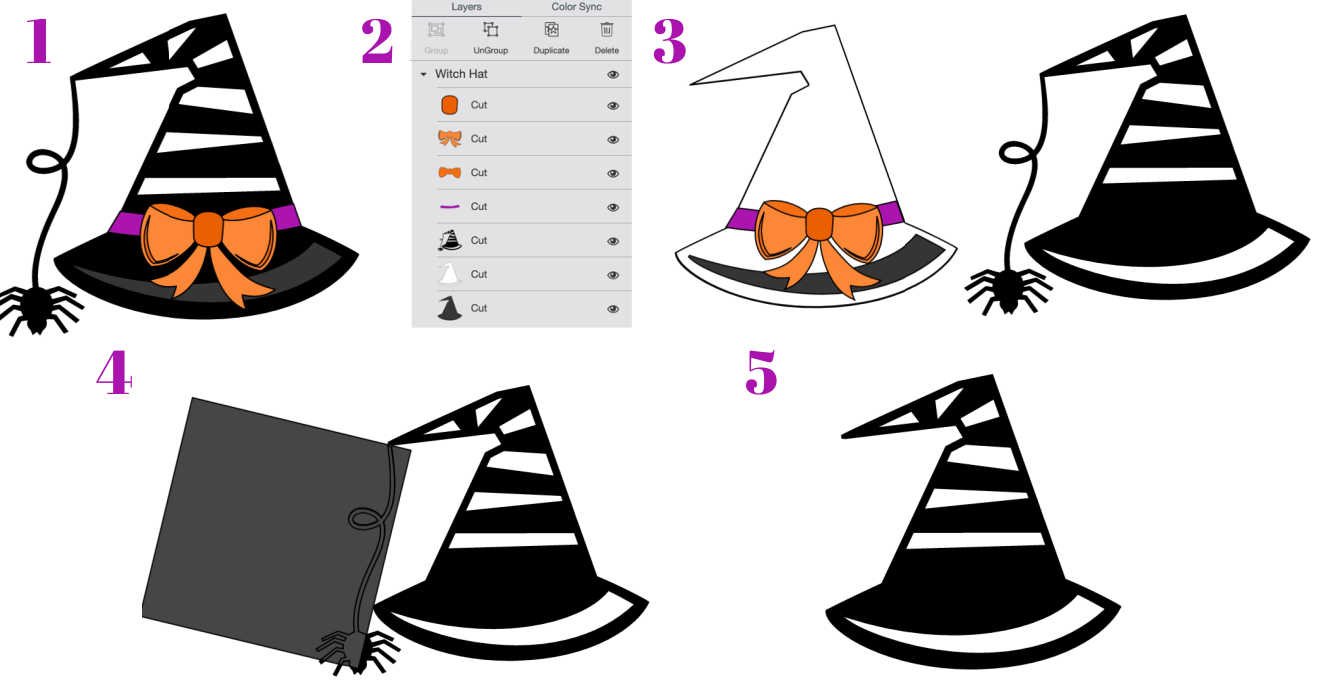 How to ungroup an image in Design Space