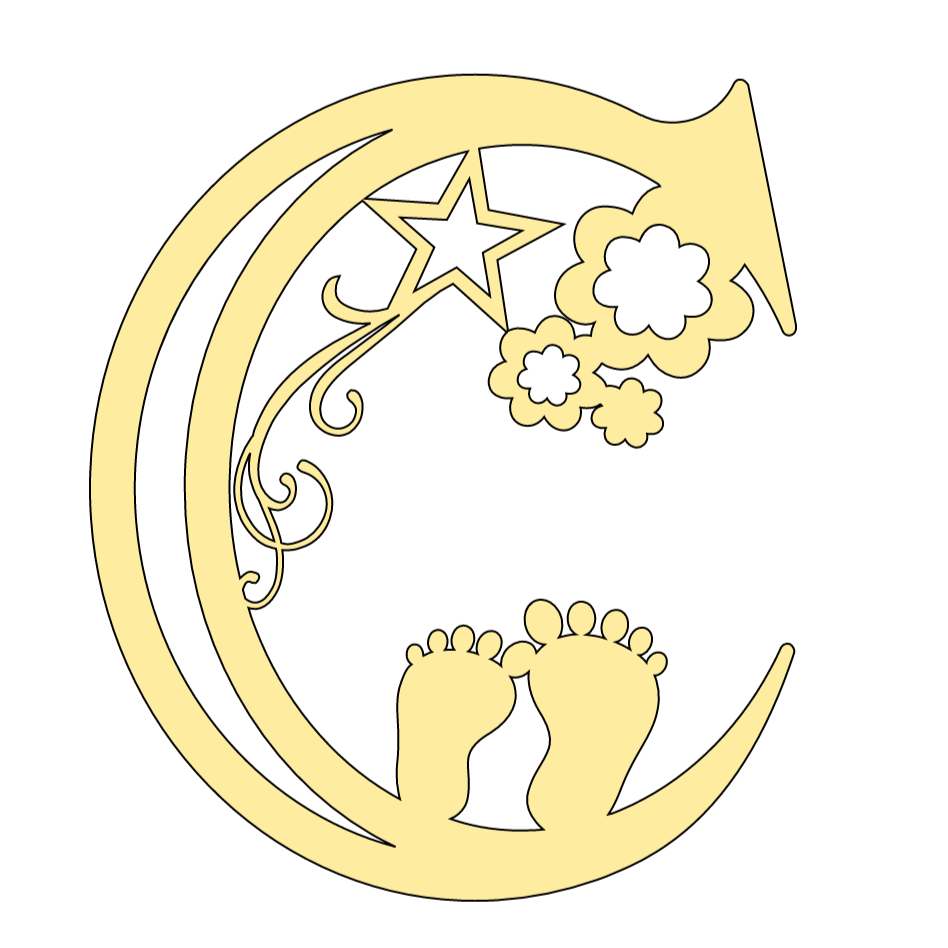 Cricut Baby Alphabet Letter C
