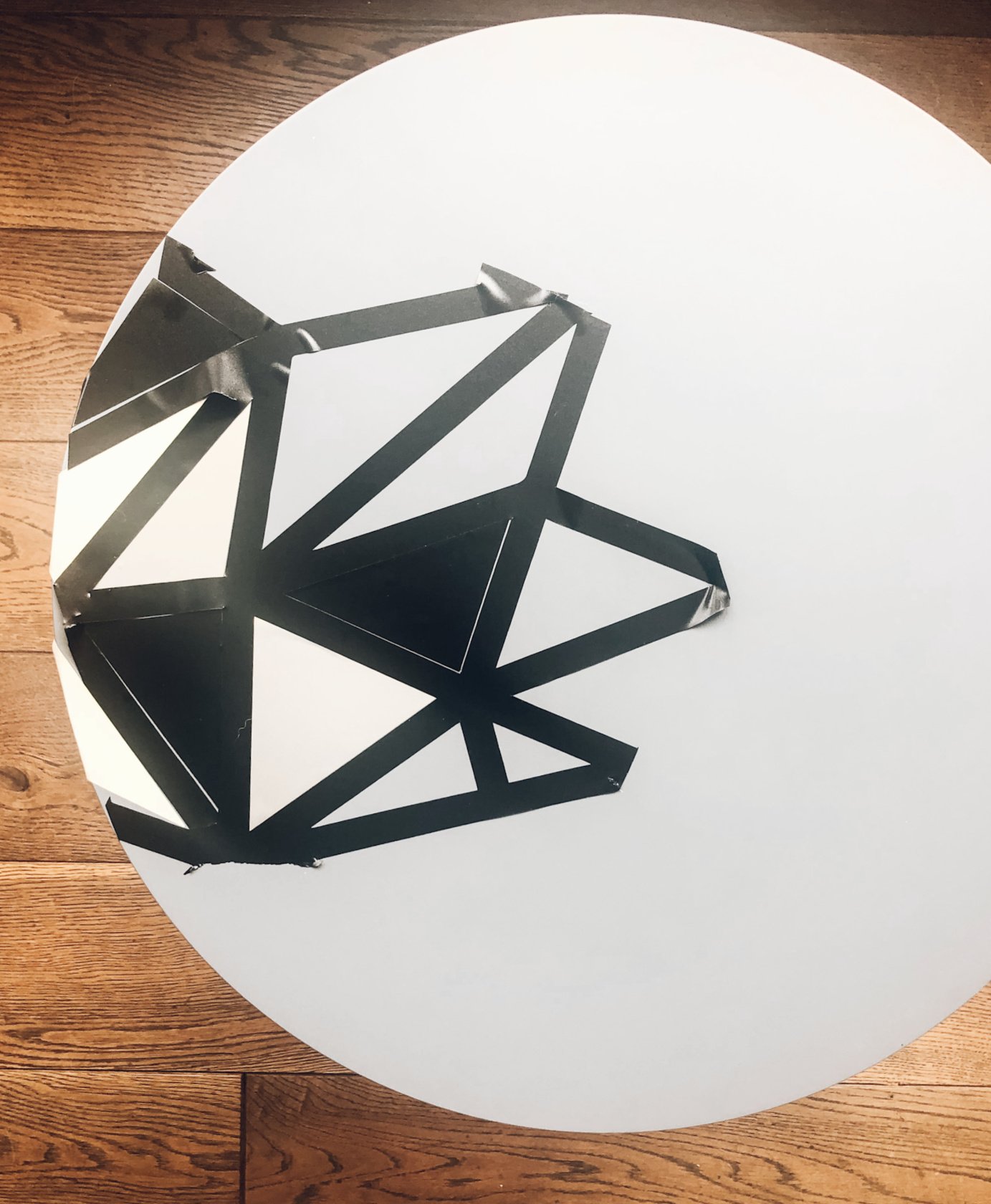 use the outer cuts from the vinyl as a pattern guide to get started