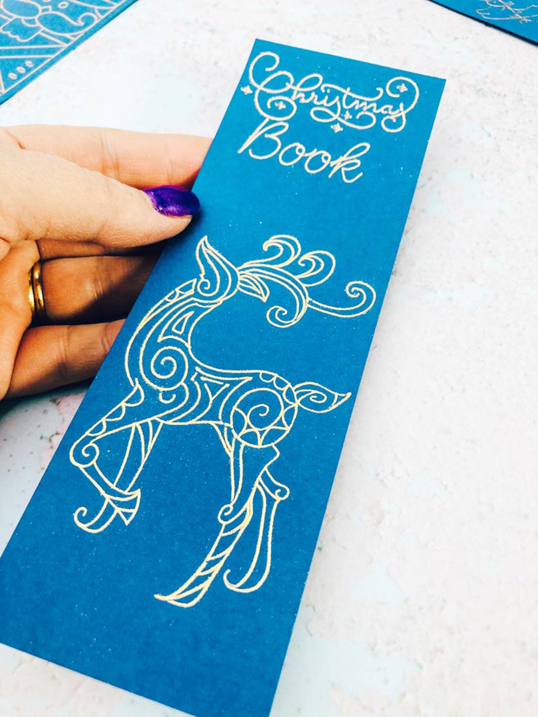 Bookmark made with Cricut Foil