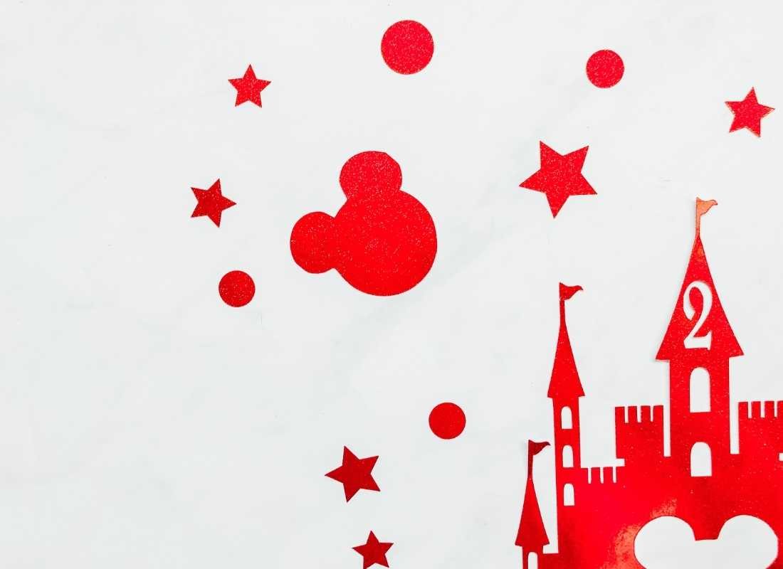 Disney Themed Mickey Castle Cake Topper