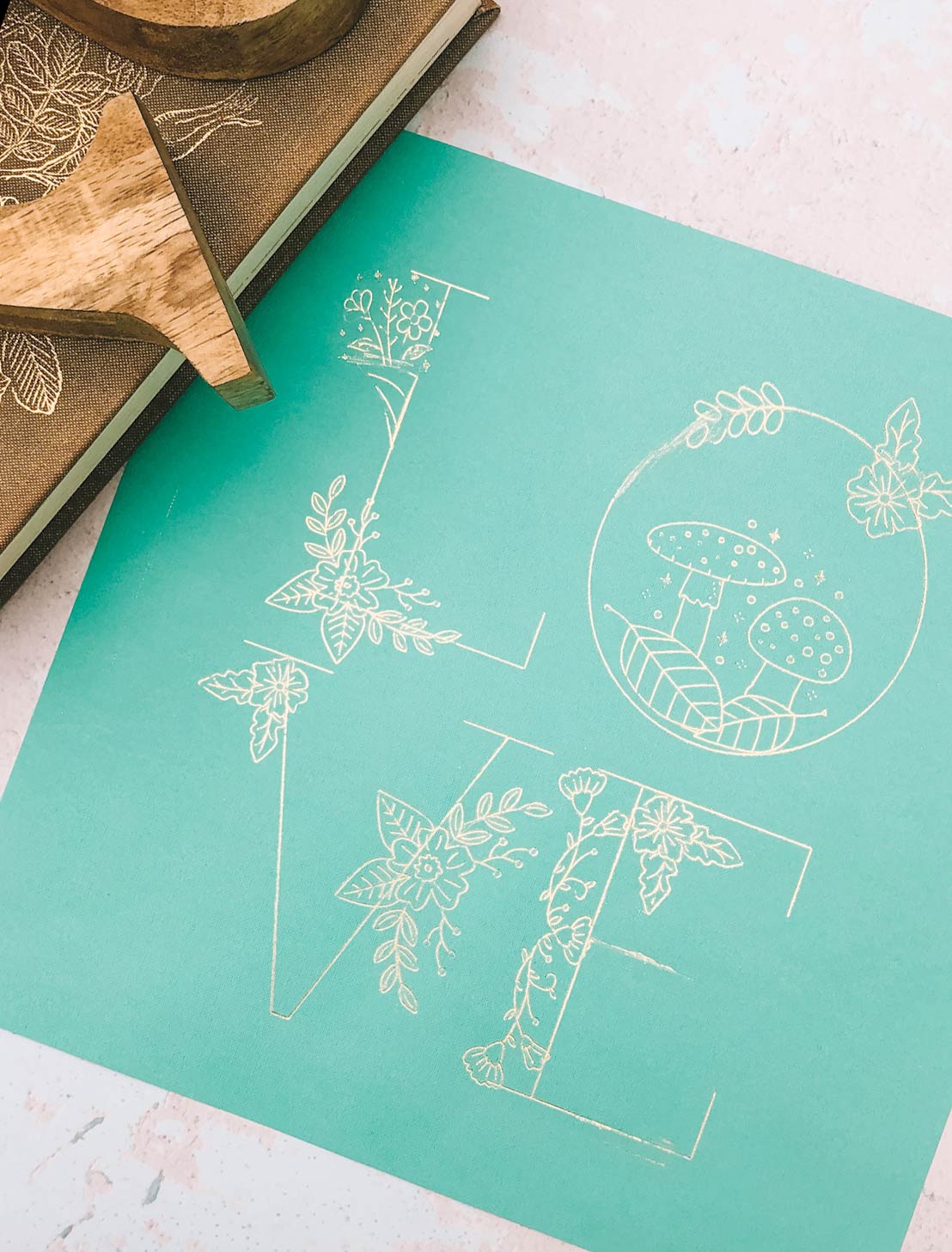 Foil Alphabet Made With Cricut