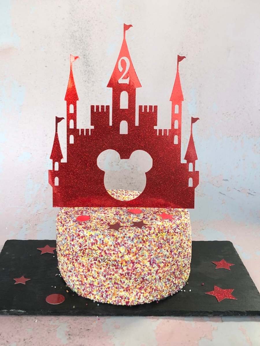 Mickey castle cake topper