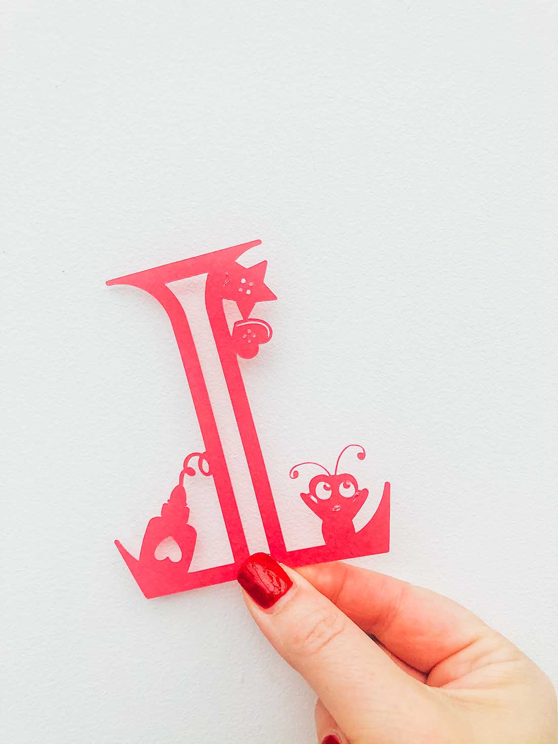 Letters and numbers to create a crafters room interior