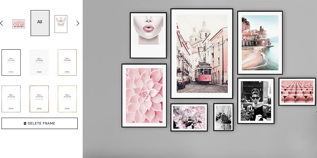 Choosing frames for your Desenio feature wall