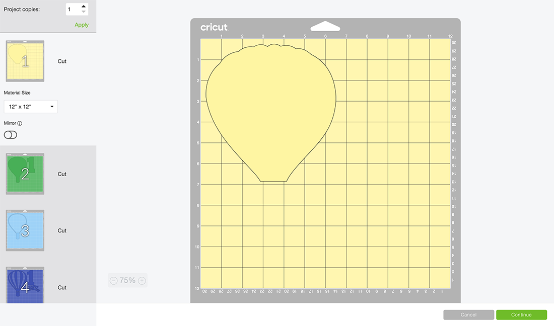 Sending the project to design space