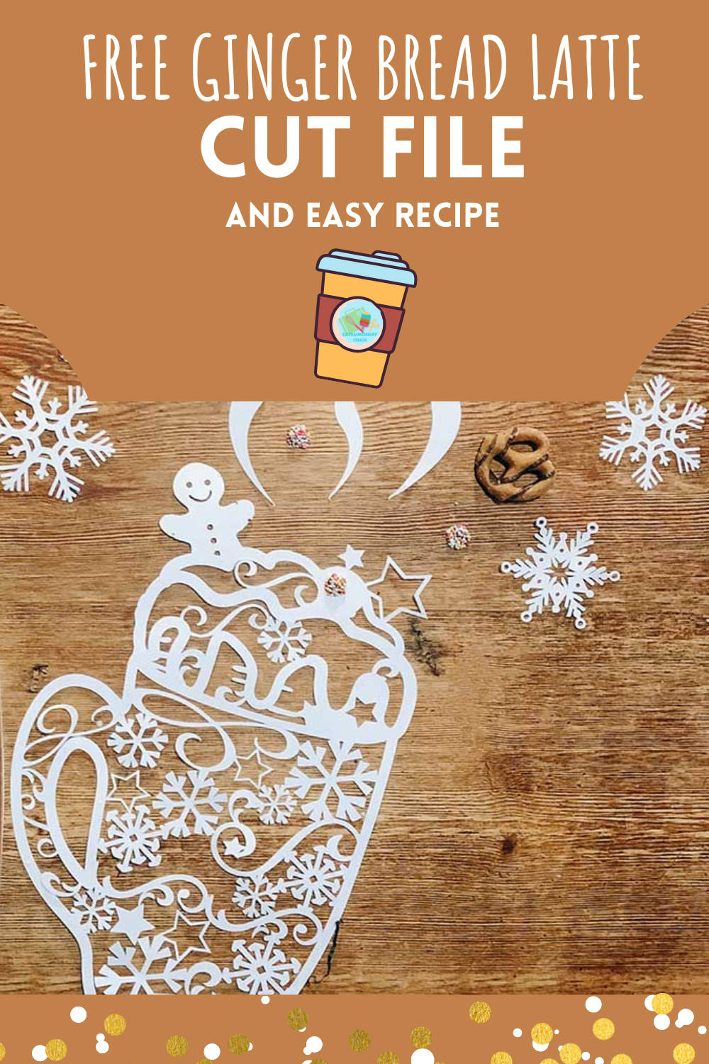 Free Cricut Latte PNG File For Scrapbooking and Christmas Crafts
