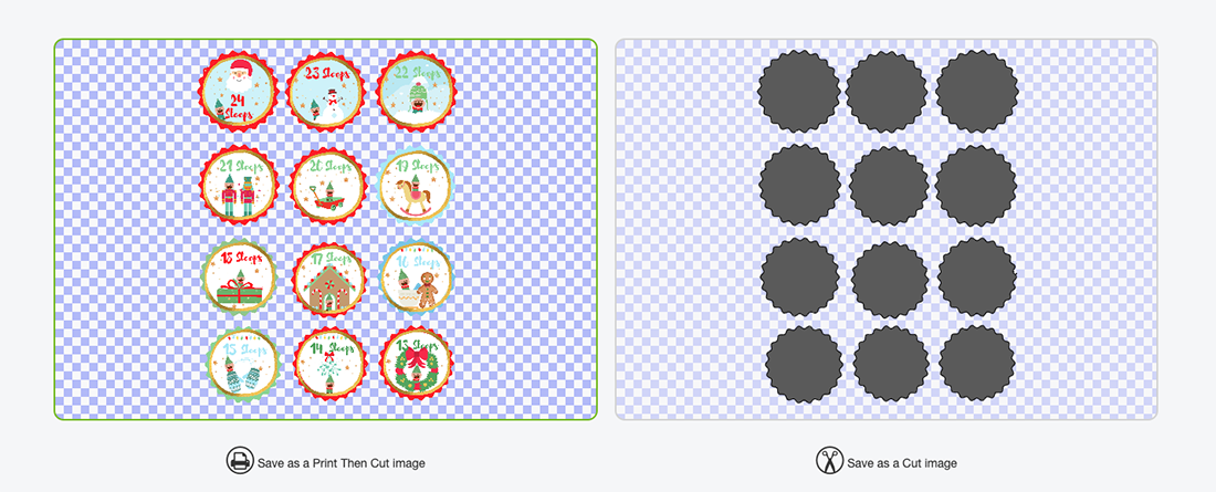 choose print and cut option