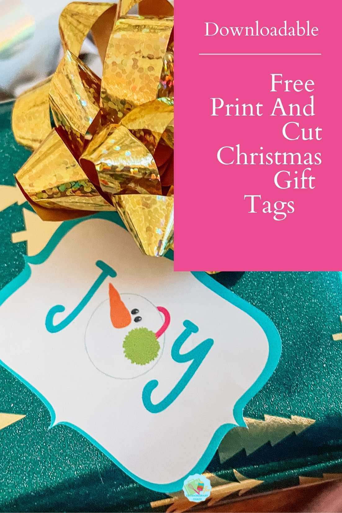 Downloadable Printable Cricut Christmas Gift tags