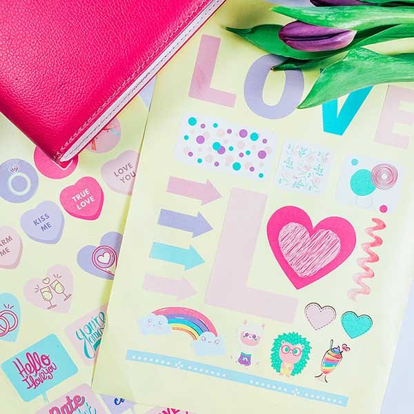 Cover Free Stickers For Valentines Scrapbooking Layouts