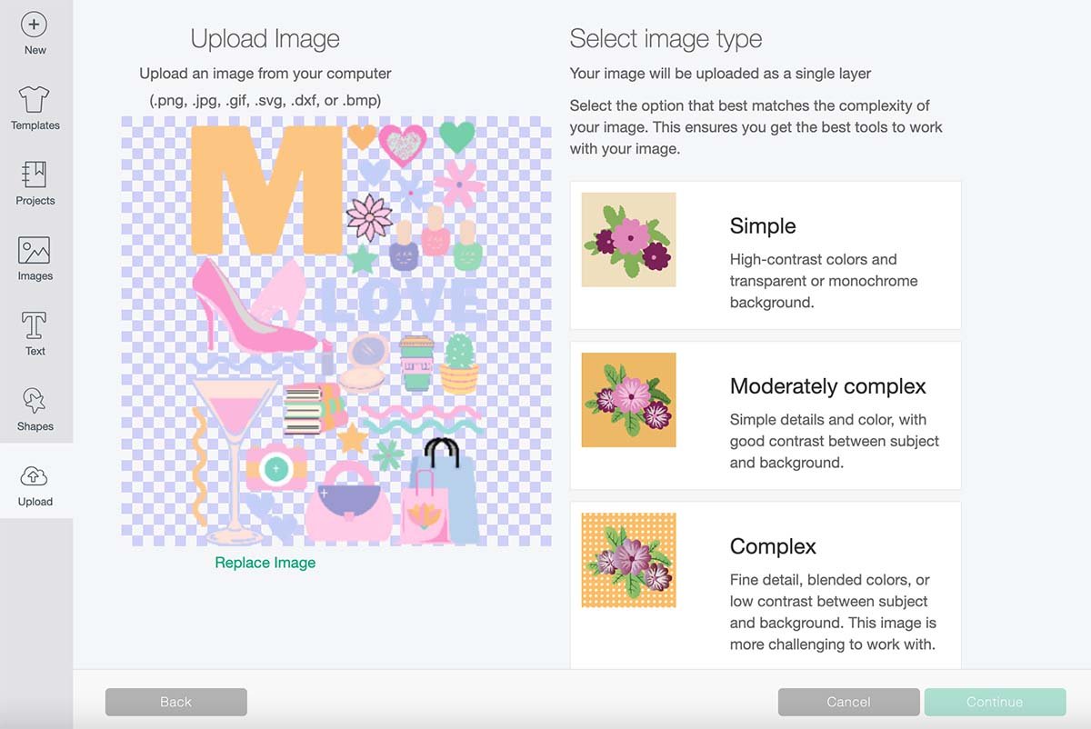 How to upload to printables to Cricut Design Space
