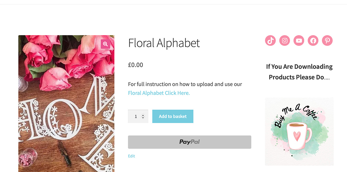 Click add to basket, the blue button