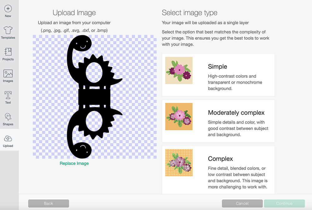 How to upload png files to Cricut