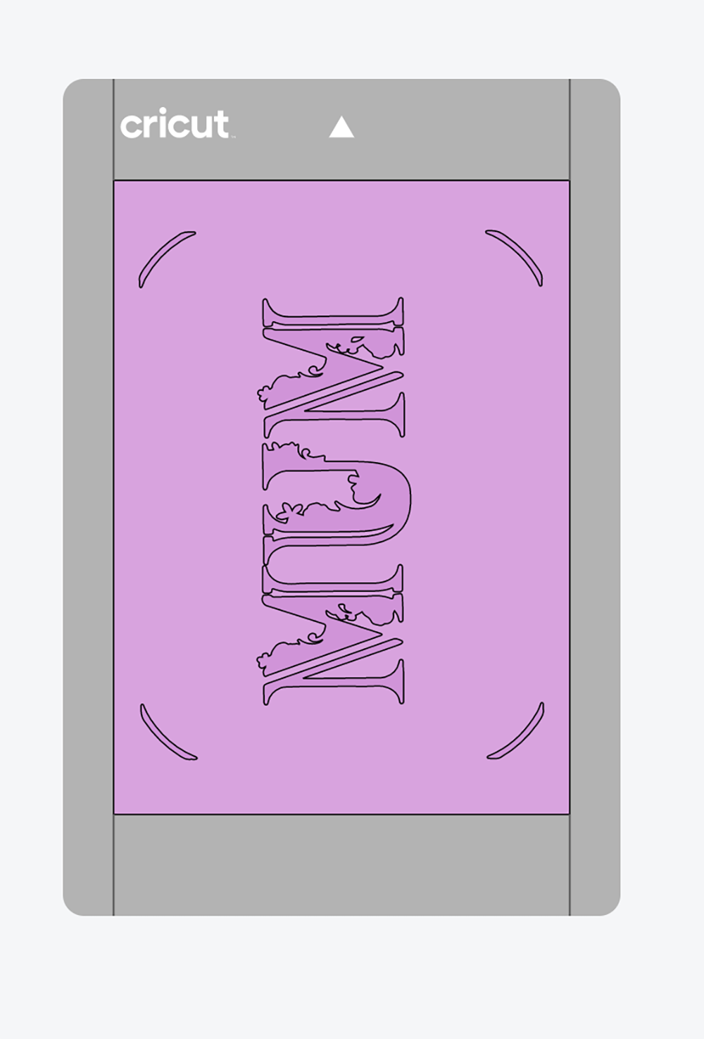 Resized card image in the Cricut Joy Card Mat