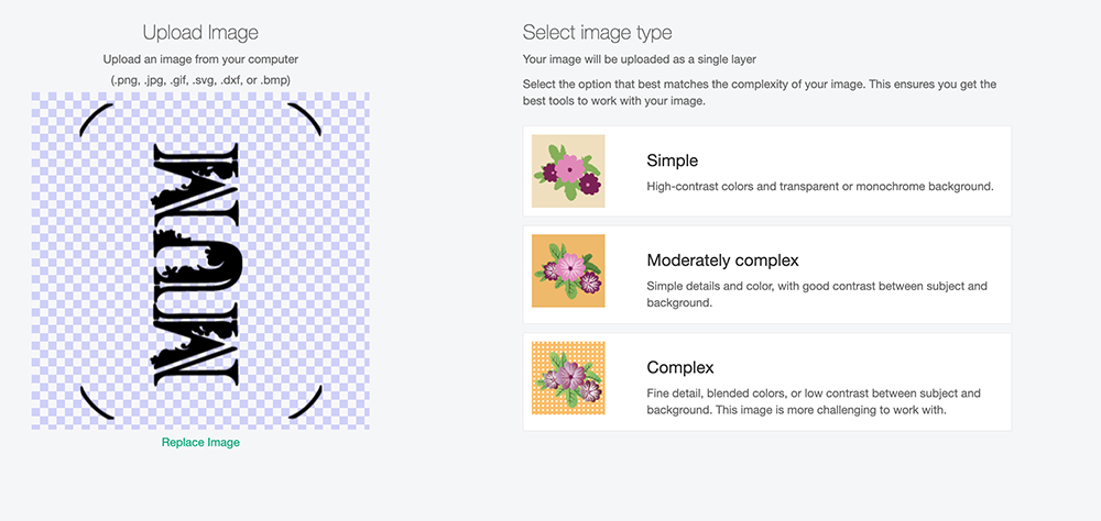 uploading to Cricut Design Space