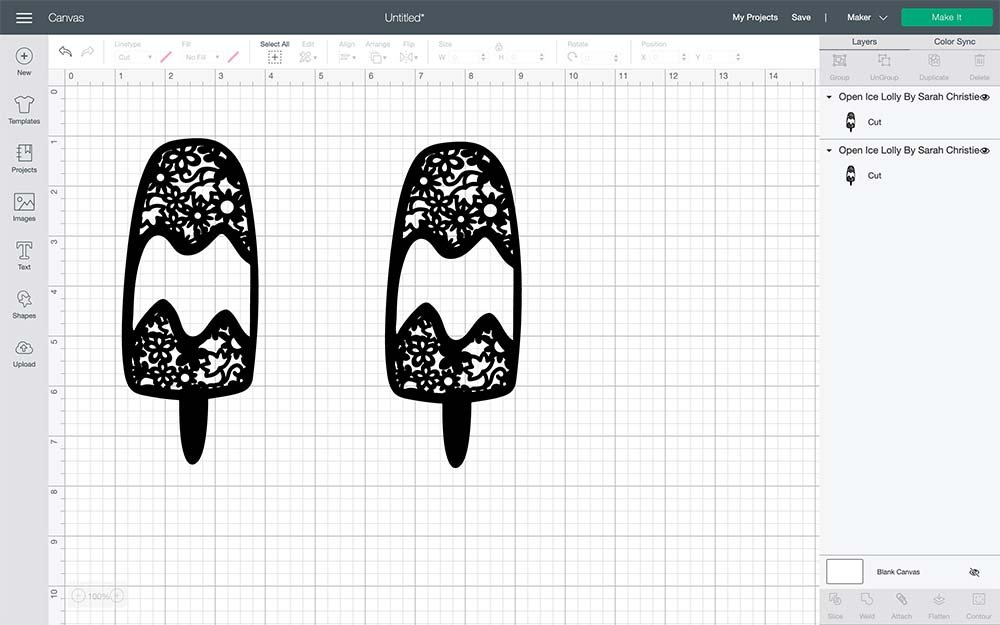 Duplicate your cut file to create a back file