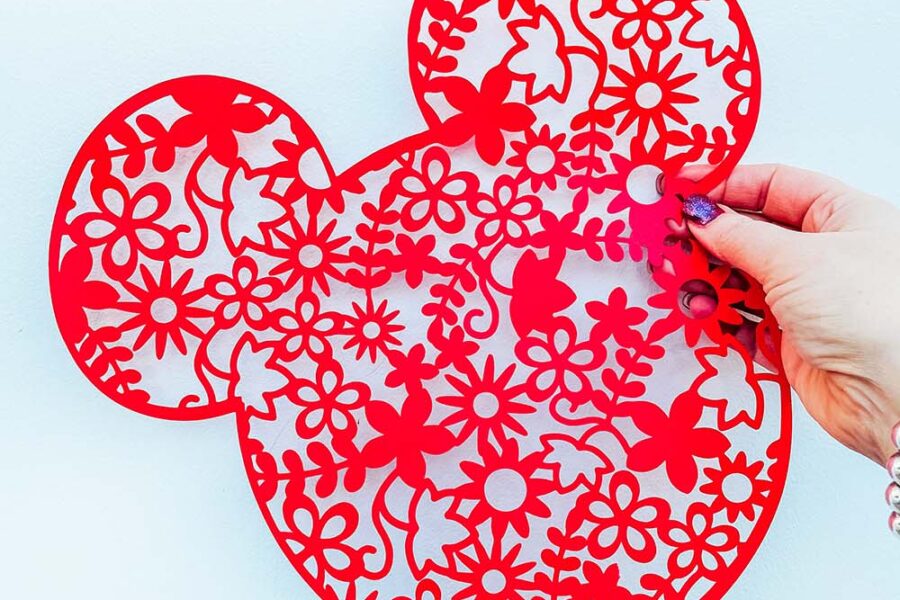 Free Mickey Floral Cut file