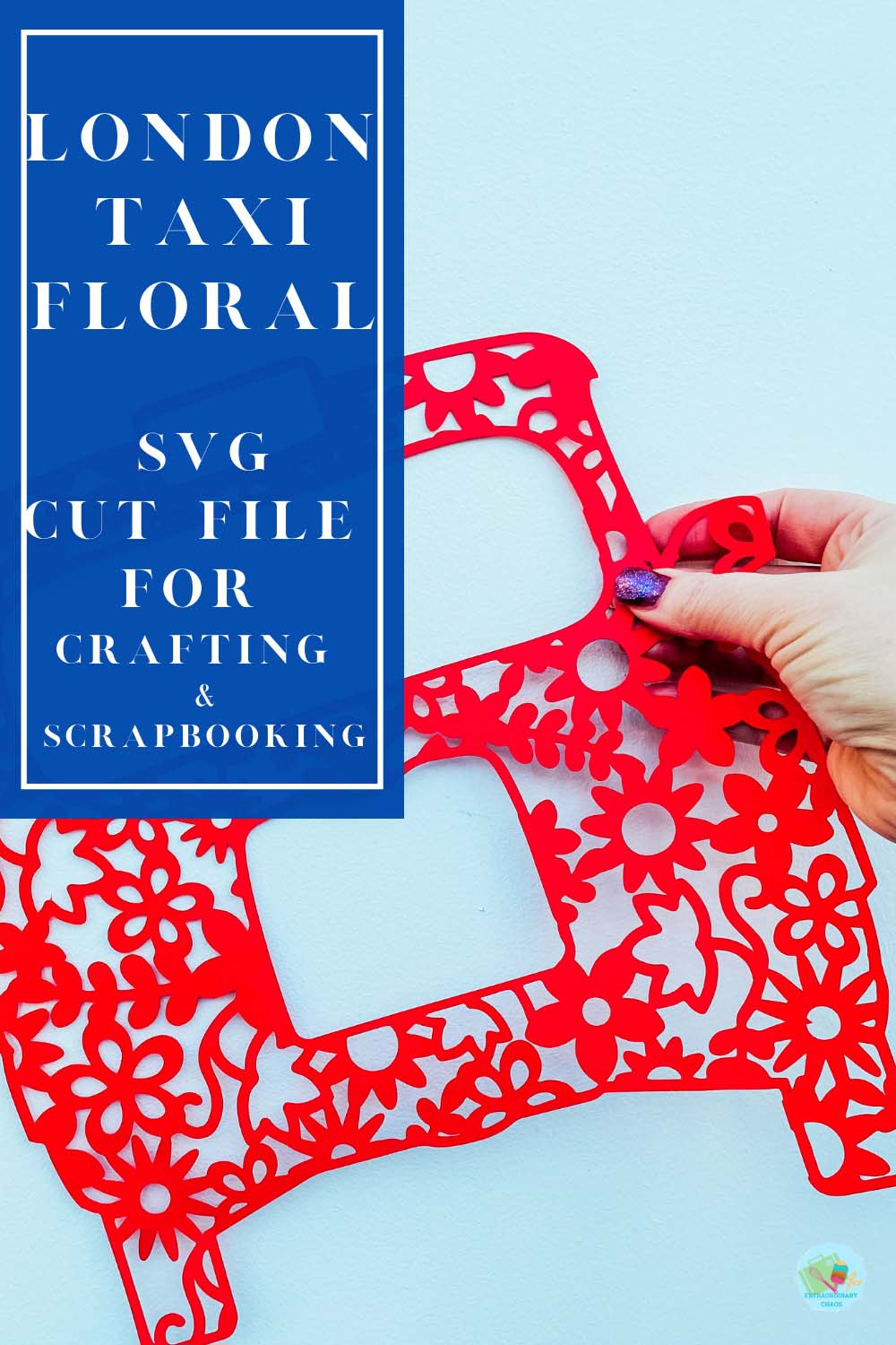London Taxi Floral Cut File For Cricut