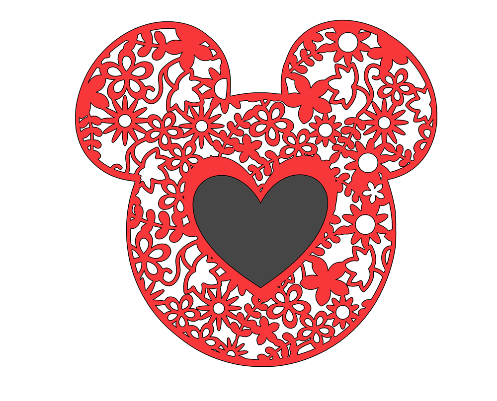 Now slice a heart into the welded heart