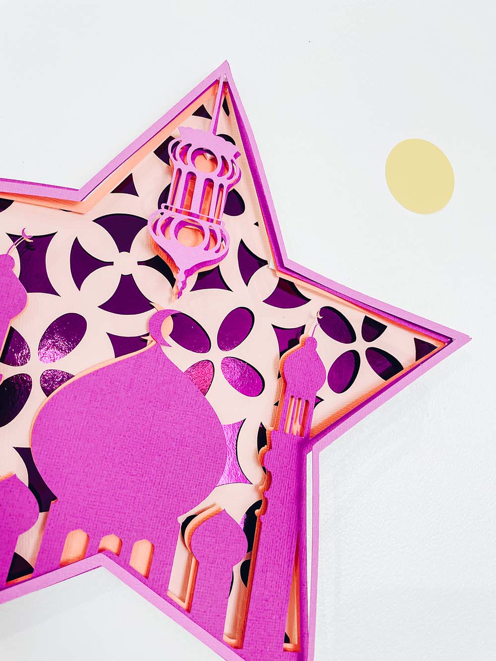 3D layered mandala for Eid