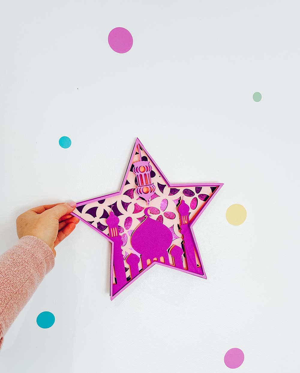 Free 3d Cricut Eid Mandala cut file