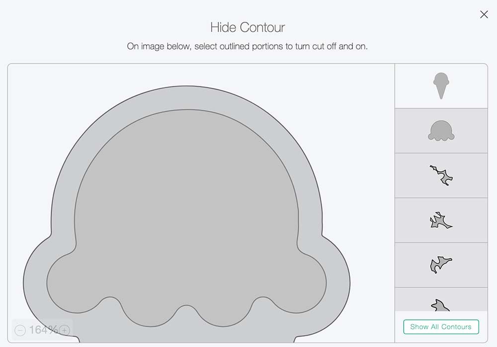 How to change contours in Cricut Design Space