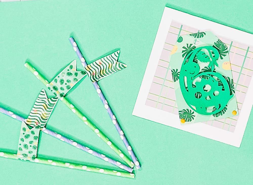 Make Dinosaur themed flags