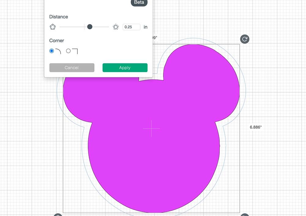 To make the back file bigger and in proportion click ofset and create amn offest layer