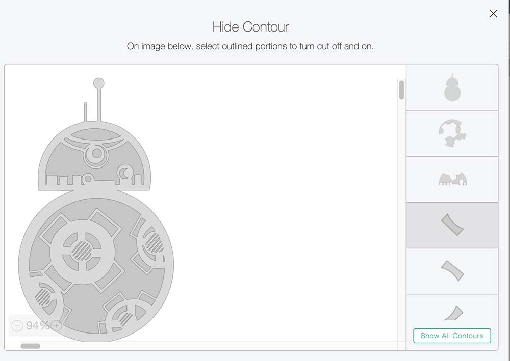 To make a back file for your BB-8 Star Wars SVG